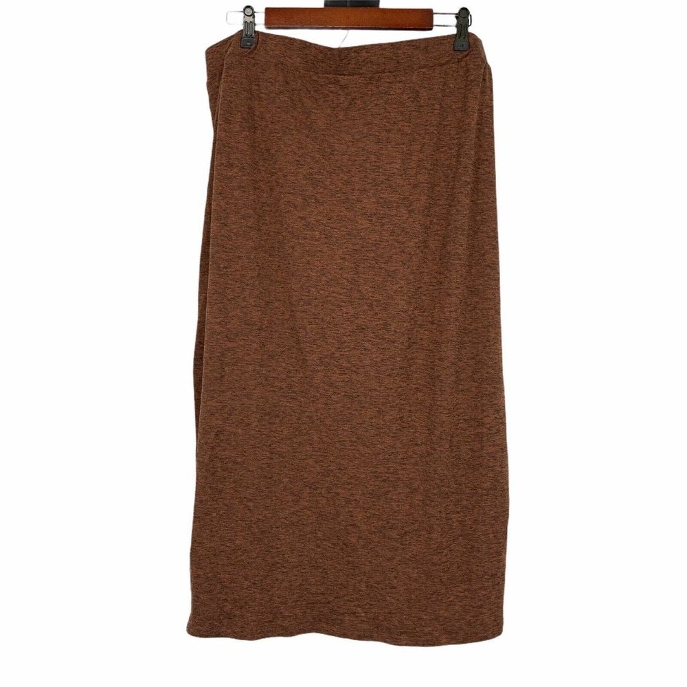 Wild Fable Orange Black High Rise Knit Midi Skirt - Picture 6 of 9